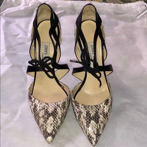 JIMMY CHOO Lapris Snakeskin Ankle-Wrap Pump